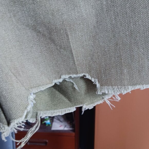 27" Vintage Maverick Olive Green Denim Cutoff Shorts Frayed Hem 1970's Hippy USA - Picture 6 of 9